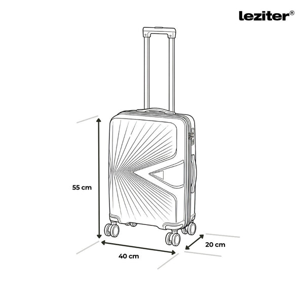 Leziter Valiză de cabină TraveLux Endure cu carcasă rigidă, 55x40x20 cm, albastru închis