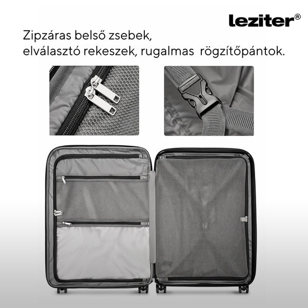 Leziter Valiză de cabină TraveLux Endure cu carcasă rigidă, 55x40x20 cm, albastru închis
