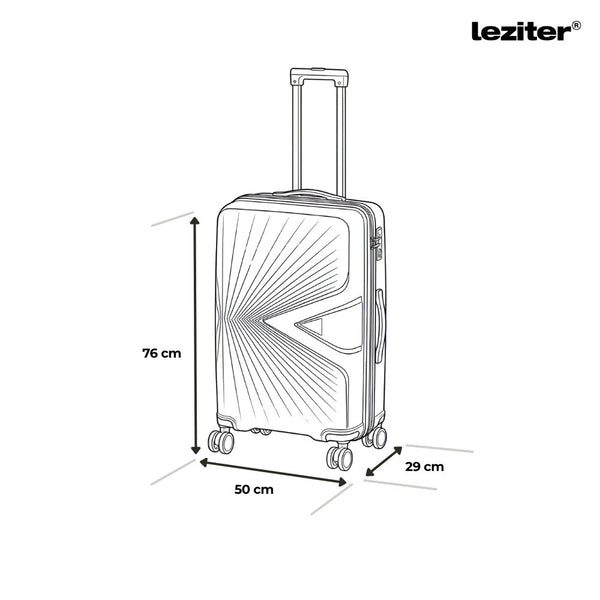 Leziter Valiză mare TraveLux Endure cu carcasă rigidă, 76x50x29 cm, albastru închis