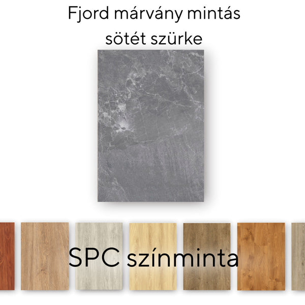 Leziter Leziter Fjord marmură modelat gri închis vinil SPC pardoseală eșantion / eșantion