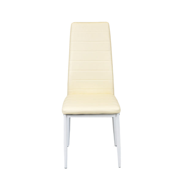 Leziter Scaun de masă Tino NOVA bej, textil, piele și metal