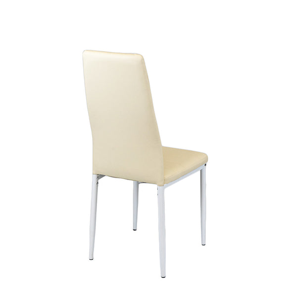 Leziter Scaun de masă Tino NOVA bej, textil, piele și metal