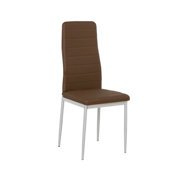 Leziter Scaun de masă Tino NOVA maro, textil, piele + metal - maro