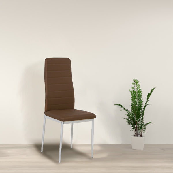 Leziter Scaun de masă Tino NOVA maro, textil, piele + metal - maro