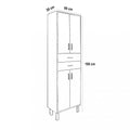 Leziter Dulap baie Nerva 60 cu 4 usi, 2 sertare, stejar Sonoma