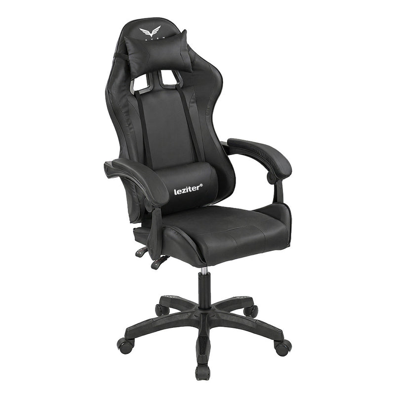 Leziter Raven gamer birou scaun pivotant negru