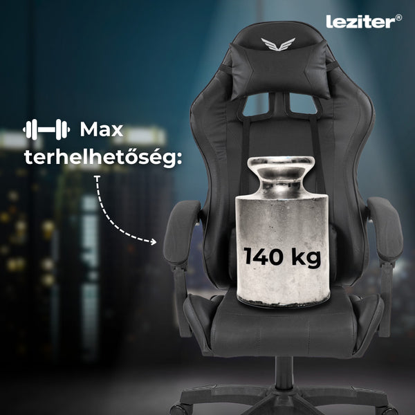 Leziter Raven gamer birou scaun pivotant negru