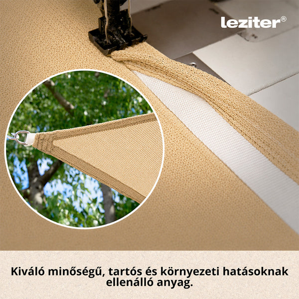 Leziter Rana soare naviga dreptunghiular 3x4 m bej