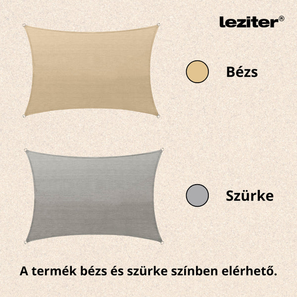 Leziter Rana soare naviga dreptunghiular 3x4 m bej