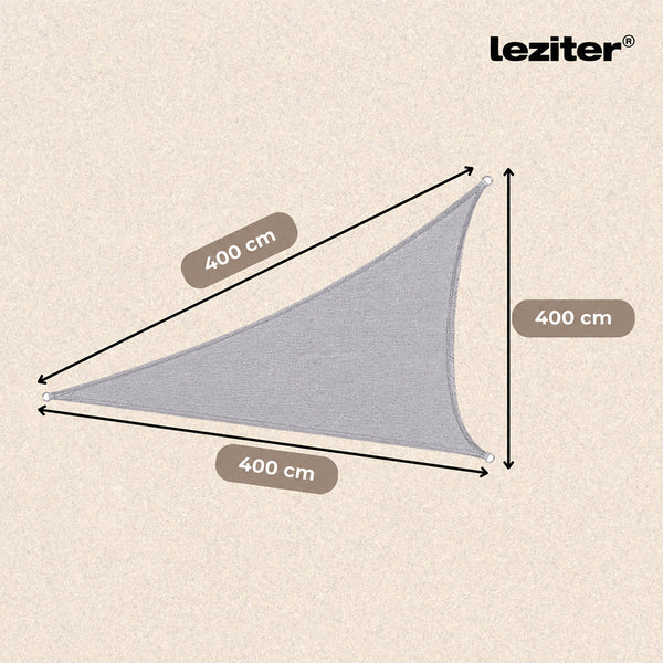 Leziter Rana Sun sail triunghiular 4x4x4 m gri
