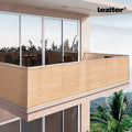 Leziter Umbrelă de balcon, ecran de intimitate 7 m bej