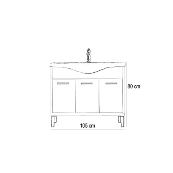 Leziter Set mobilier baie Nerva 105, ulm Rauna