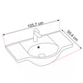 Leziter Set mobilier baie Nerva 105, stejar Sonoma