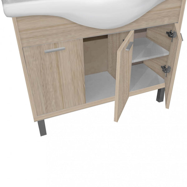 Leziter Set mobilier baie Nerva 75, stejar Sonoma
