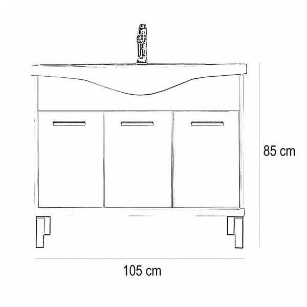 Leziter Set mobilier baie Nerva Prime 105, ulm Rauna