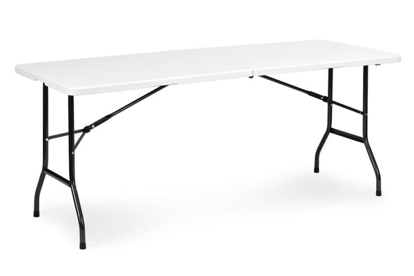 Homelux Masă de catering 180 cm, pliabilă în valiză, albă