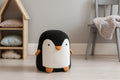 Taburet pentru copii, 28x34cm, maxim 50kg, model pinguin negru