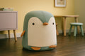 Taburet pentru copii, 28x34cm, maxim 50kg, model pinguin albastru