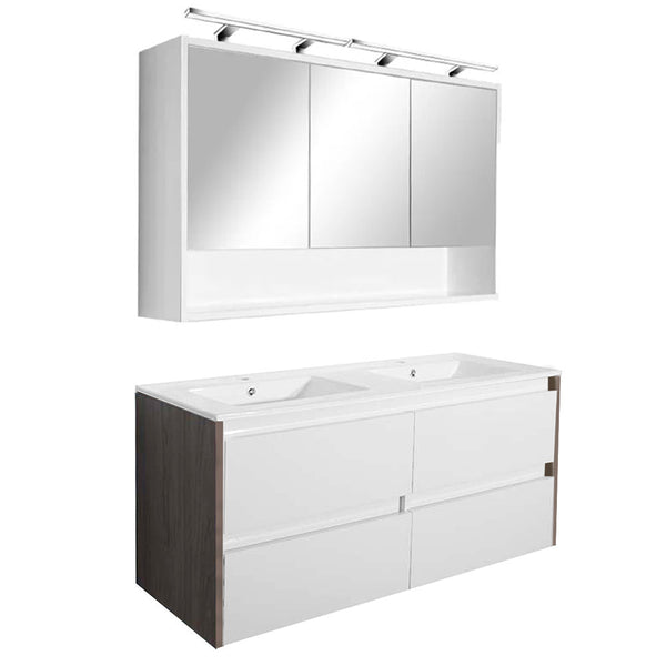 Leziter Set mobilier baie Porto 120, rauna ulm-alb