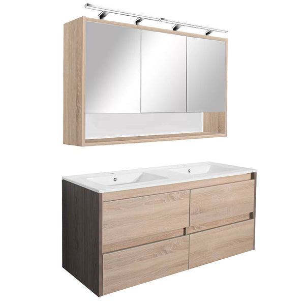 Leziter Set mobilier baie Porto 120, rauna ulm-stejar sonoma