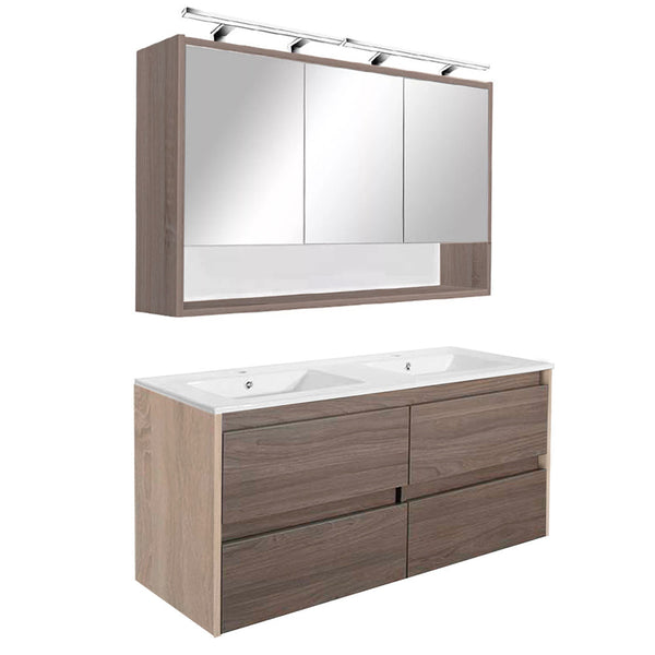 Leziter Set mobilier baie Porto 120, stejar sonoma-ulm rauna