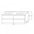 Leziter Set mobilier baie Porto 120, stejarului Sonoma