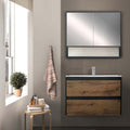 Leziter Set mobilier baie Porto 80, stejarului rustic antracit