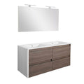 Leziter Set mobilier baie Porto Prime 120, alb-ruana ulm