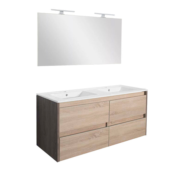 Leziter Set mobilier baie Porto Prime 120, rauna ulm-stejar sonoma