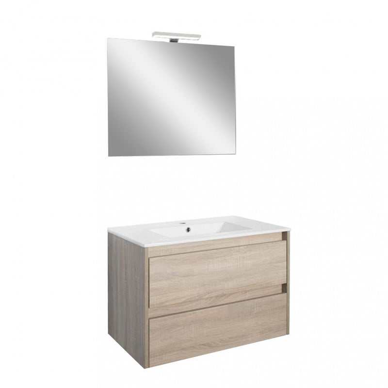Leziter Set mobilier baie Porto Prime 80, stejarului Sonoma