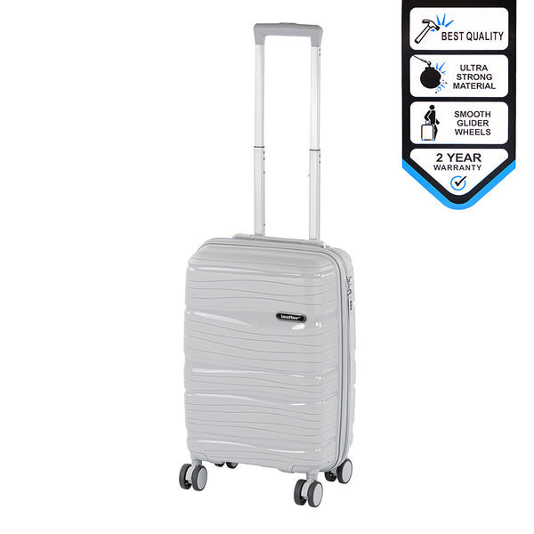 Leziter Valiză de cabină TraveLux Voyager cu carcasă rigidă, 55x40x20 cm, gri