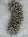 Decoratiune brad fulg de zapada, set 8 bucati, 8cm, auriu