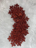 Decoratiune brad fulg de zapada, set 8 bucati, 8cm, rosu