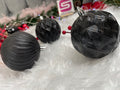 Set globuri de Craciun, 30 bucati, 8cm, 6 modele, negru