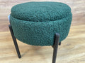 Taburet pentru copii, rotund, spatiu depozitare, 31x28cm, maxim 50kg, verde