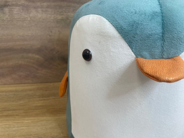 Taburet pentru copii, 28x34cm, maxim 50kg, model pinguin albastru