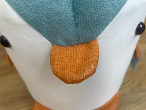 Taburet pentru copii, 28x34cm, maxim 50kg, model pinguin albastru