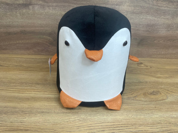 Taburet pentru copii, 28x34cm, maxim 50kg, model pinguin negru