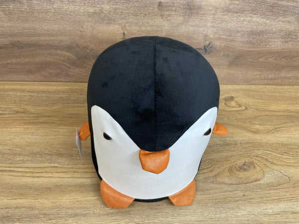 Taburet pentru copii, 28x34cm, maxim 50kg, model pinguin negru