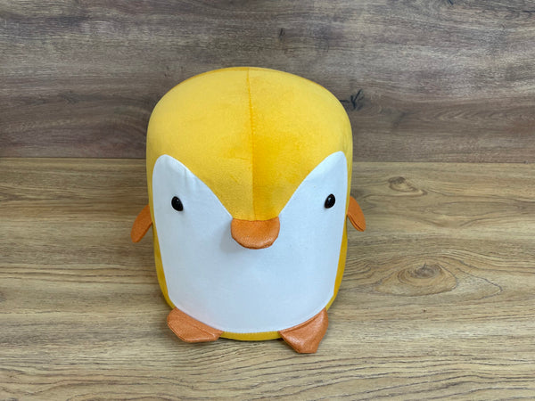 Taburet pentru copii, 28x34cm, maxim 50kg, model pinguin galben