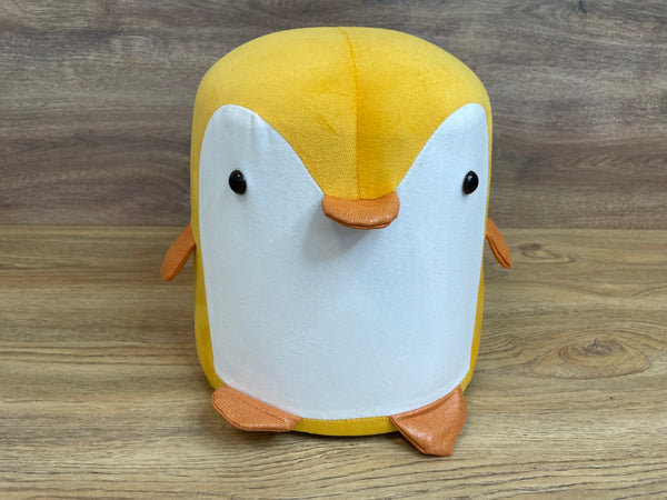 Taburet pentru copii, 28x34cm, maxim 50kg, model pinguin galben