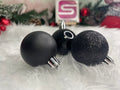 Set globuri de Craciun, 20 bucati, 3 modele, 4cm, negru