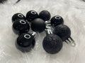 Set globuri de Craciun, 25 bucati, 3 modele, 2,5cm si 4cm, negru