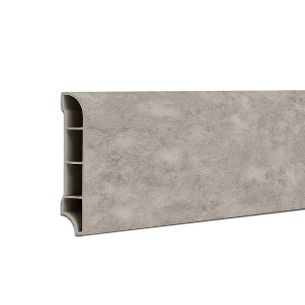 Leziter Vinil SPC bordare podea Reno efect de piatră gri 2400x60x12 mm