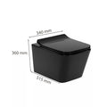 Leziter Roya Tina 82CHR set rezervor de toaletă de perete negru