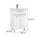 Leziter Set mobilier baie Ruben 55, alb