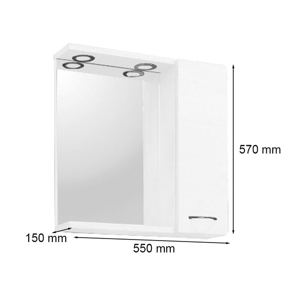 Leziter Set mobilier baie Ruben 55, alb