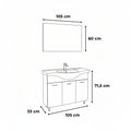 Leziter Set mobilier baie Ruben Prime 105, Sonoma Oak