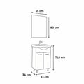 Leziter Set mobilier baie Ruben Prime 55, Alb