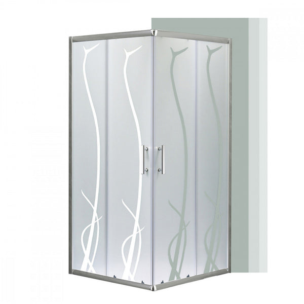 Leziter Cabină de duș pătrată Spirit BAMBOO 80x80, fără cădiță de duș